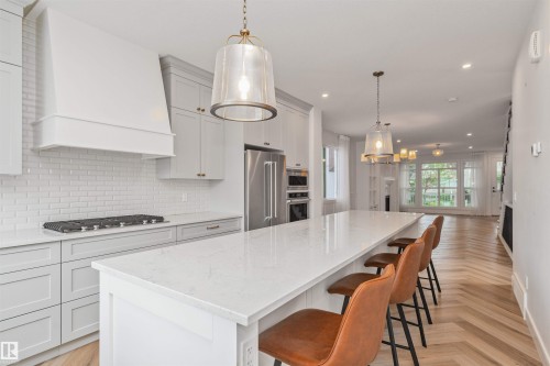 10439 144 Street Nw, Edmonton, AB - Indoor Photo Showing Kitchen With Stainless Steel Kitchen With Upgraded Kitchen