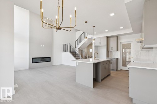 5033 Cawsey Link Sw, Edmonton, AB - Indoor Photo Showing Kitchen With Upgraded Kitchen