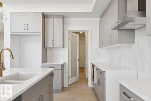 5033 Cawsey Link Sw, Edmonton, AB - Indoor Photo Showing Kitchen With Double Sink