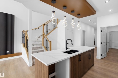 723 158 Avenue Ne, Edmonton, AB - Indoor Photo Showing Kitchen With Double Sink