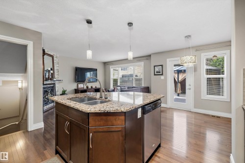 17332 6 Avenue Sw, Edmonton, AB - Indoor Photo Showing Kitchen With Double Sink