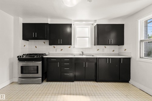 12014 58 Street Nw, Edmonton, AB - Indoor Photo Showing Kitchen With Double Sink
