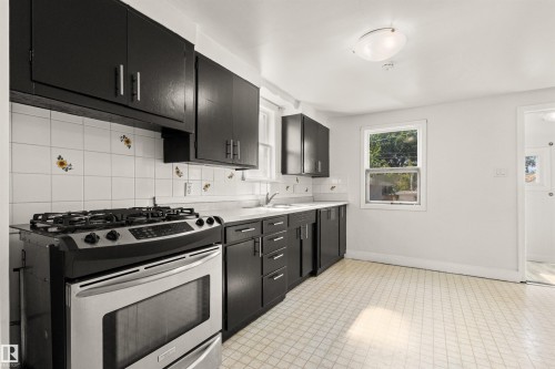 12014 58 Street Nw, Edmonton, AB - Indoor Photo Showing Kitchen With Double Sink