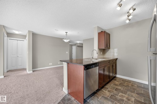 #222 5810 Mullen Pl Nw, Edmonton, AB - Indoor Photo Showing Kitchen