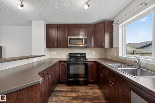 3634 12 Street Nw, Edmonton, AB - Indoor Photo Showing Kitchen With Double Sink