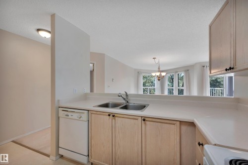 #209 65 Gervais Rd, St. Albert, AB - Indoor Photo Showing Kitchen With Double Sink