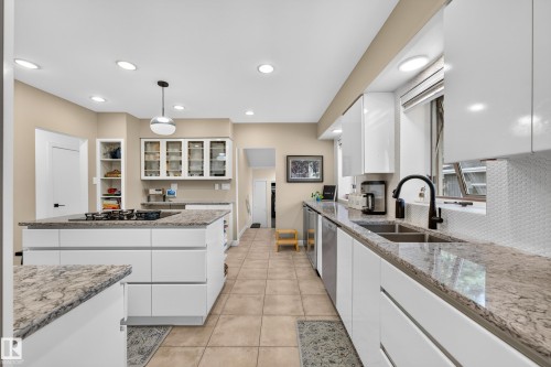 7828 119 Street Nw, Edmonton, AB - Indoor Photo Showing Kitchen With Double Sink With Upgraded Kitchen