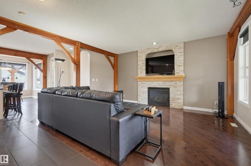 1846 Towne Centre Boulevard Nw, Edmonton, AB - Indoor Photo Showing Living Room With Fireplace