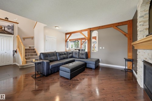 1846 Towne Centre Boulevard Nw, Edmonton, AB - Indoor Photo Showing Living Room With Fireplace