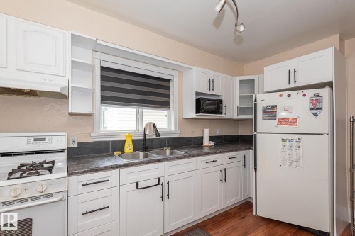 9623 110A Avenue Nw, Edmonton, AB - Indoor Photo Showing Kitchen With Double Sink