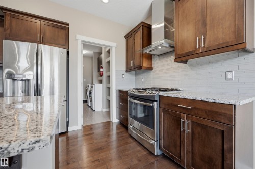 93 Sheppard Way, Leduc, AB - Indoor Photo Showing Kitchen With Upgraded Kitchen