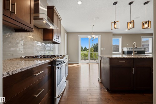 93 Sheppard Way, Leduc, AB - Indoor Photo Showing Kitchen With Upgraded Kitchen