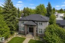 Gray stucco exterior with dark shingle roofing - 8927 120 Street Nw, Edmonton, AB  - Outdoor 