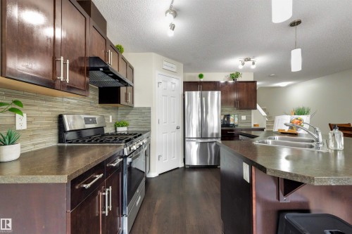 2422 Cassidy Way Sw, Edmonton, AB - Indoor Photo Showing Kitchen With Double Sink