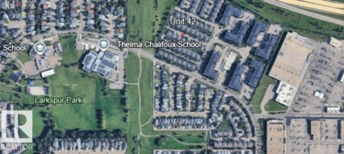 Satellite Map. Displaying the property's location and surrounding geographical features - #42 4350 23 St Nw, Edmonton, AB - Other