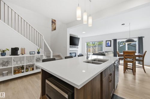 185 Larch Crescent, Leduc, AB - Indoor Photo Showing Kitchen With Double Sink With Upgraded Kitchen