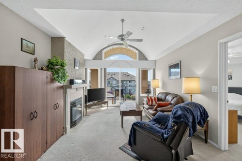 #411 8922 156 St Nw, Edmonton, AB - Indoor Photo Showing Other Room With Fireplace