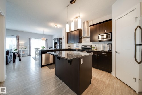 7314 Edgemont Way Nw, Edmonton, AB - Indoor Photo Showing Kitchen With Stainless Steel Kitchen With Upgraded Kitchen