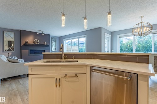 522 174A Street Sw, Edmonton, AB - Indoor Photo Showing Kitchen With Double Sink