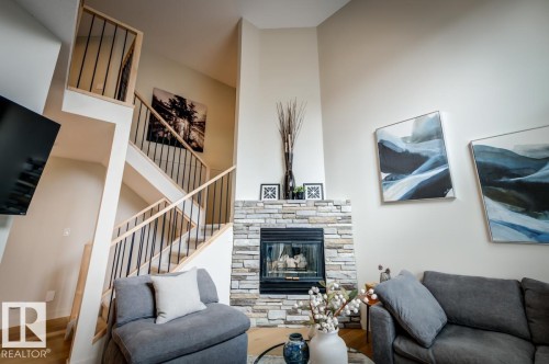 7539 188 Street Nw, Edmonton, AB - Indoor Photo Showing Living Room With Fireplace