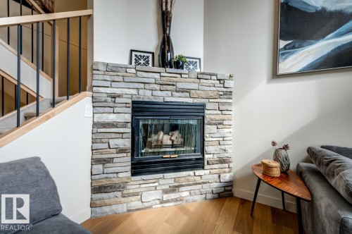 7539 188 Street Nw, Edmonton, AB - Indoor Photo Showing Living Room With Fireplace