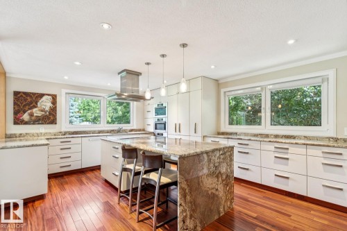 15304 Rio Terrace Drive Nw, Edmonton, AB - Indoor Photo Showing Kitchen With Upgraded Kitchen