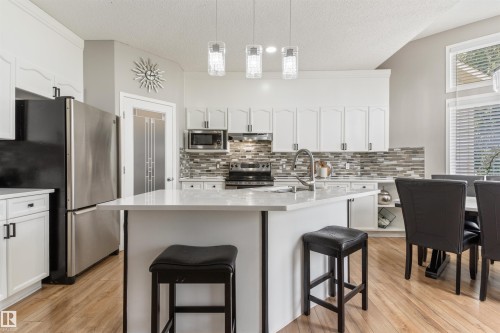 1235 Ormsby Lane Nw, Edmonton, AB - Indoor Photo Showing Kitchen With Stainless Steel Kitchen With Upgraded Kitchen
