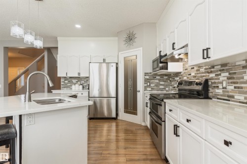 1235 Ormsby Lane Nw, Edmonton, AB - Indoor Photo Showing Kitchen With Stainless Steel Kitchen With Double Sink With Upgraded Kitchen