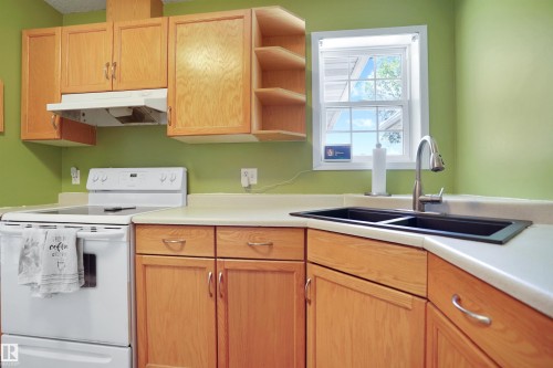 #46 3311 58 St Nw, Edmonton, AB - Indoor Photo Showing Kitchen With Double Sink