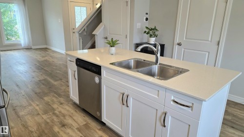 803 Secord Boulevard Nw, Edmonton, AB - Indoor Photo Showing Kitchen With Double Sink