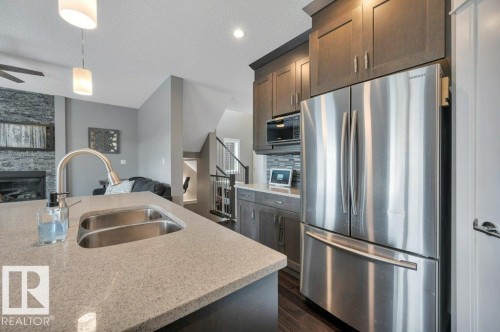 201 Westbrook Wynd, Fort Saskatchewan, AB - Indoor Photo Showing Kitchen With Double Sink With Upgraded Kitchen