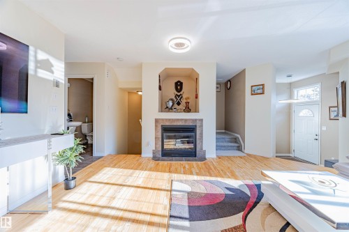 #405 178 Bridgeport Bv, Leduc, AB - Indoor With Fireplace