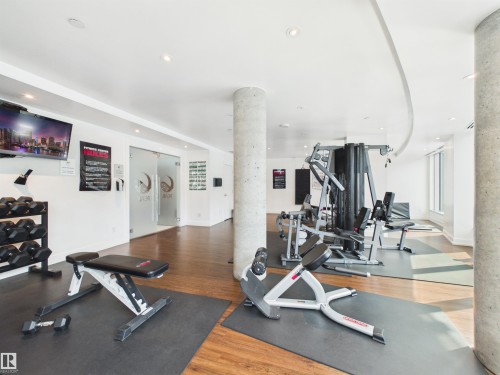 #307 11969 Jasper Av Nw, Edmonton, AB - Indoor Photo Showing Gym Room