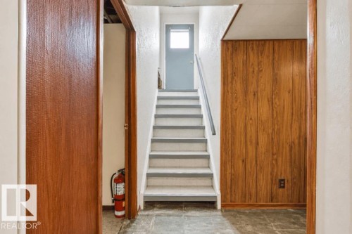 Stairwell to the basement/main floor - 3824 111B Street Nw, Edmonton, AB - Indoor Photo Showing Other Room