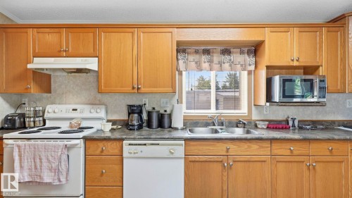 44 Keyhole Crescent Northwest, Edmonton, AB - Indoor Photo Showing Kitchen With Double Sink