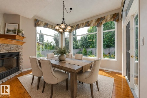 11503 15 Avenue Nw, Edmonton, AB - Indoor Photo Showing Dining Room With Fireplace