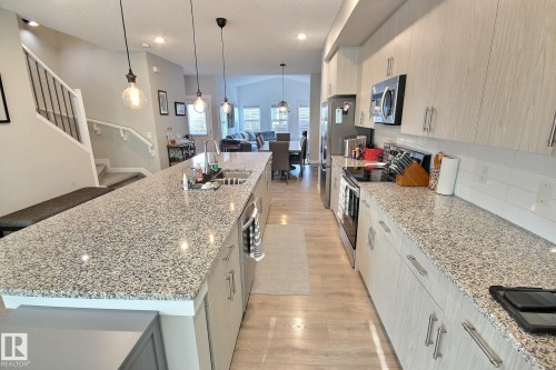17455 77 Street Nw, Edmonton, AB - Indoor Photo Showing Kitchen With Double Sink With Upgraded Kitchen