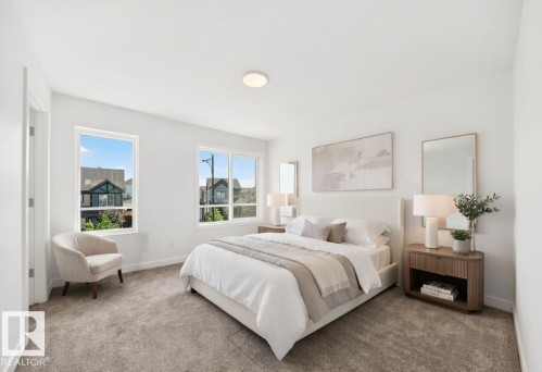 Photo has been virtually staged - 3816 Chrustawka Place Sw, Edmonton, AB - Indoor Photo Showing Bedroom