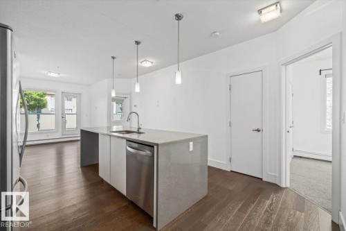 #104 10030 83 Av Nw, Edmonton, AB - Indoor Photo Showing Kitchen With Upgraded Kitchen