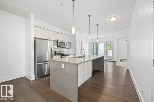 #104 10030 83 Av Nw, Edmonton, AB - Indoor Photo Showing Kitchen With Upgraded Kitchen