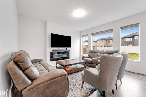 933 Mcconachie Boulevard Nw, Edmonton, AB - Indoor Photo Showing Living Room With Fireplace