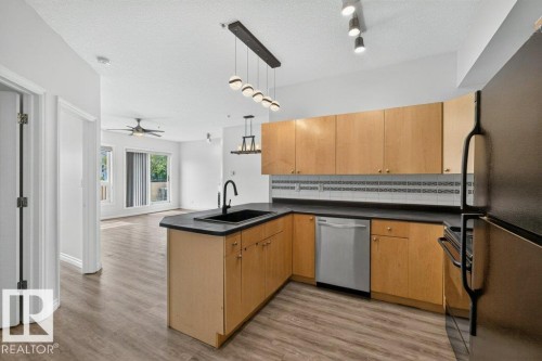 #207 10707 102 Av Nw, Edmonton, AB - Indoor Photo Showing Kitchen