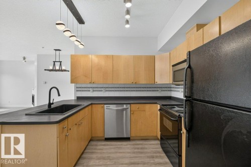 #207 10707 102 Av Nw, Edmonton, AB - Indoor Photo Showing Kitchen