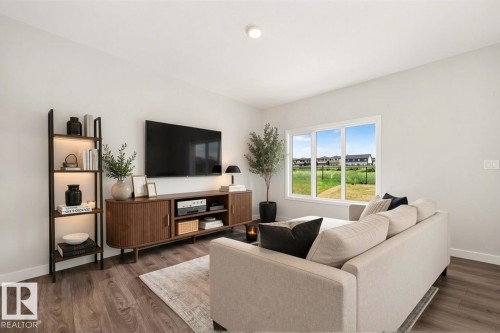 Photo has been virtually staged - 8823 Carson Way Sw, Edmonton, AB - Indoor Photo Showing Living Room