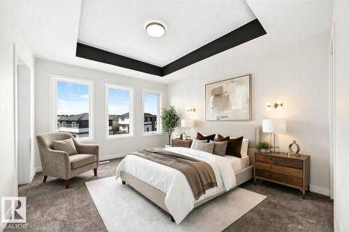 Photo has been virtually staged - 8823 Carson Way Sw, Edmonton, AB - Indoor Photo Showing Bedroom