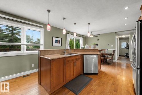 11233 34A Avenue Nw, Edmonton, AB - Indoor Photo Showing Kitchen With Double Sink