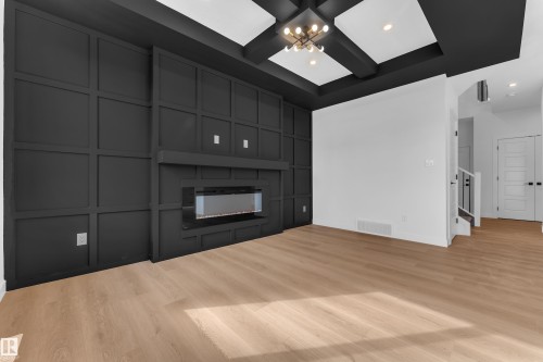 10709 98 Street, Morinville, AB - Indoor Photo Showing Living Room With Fireplace