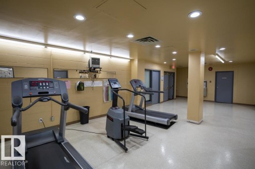 #1002 10149 Saskatchewan Dr Nw, Edmonton, AB - Indoor Photo Showing Gym Room