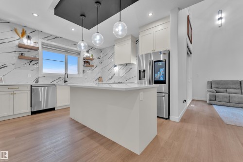 4514 63 Street, Beaumont, AB - Indoor Photo Showing Kitchen With Upgraded Kitchen