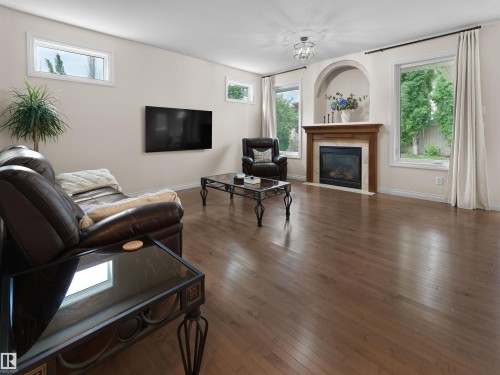8708 207 Street Nw, Edmonton, AB - Indoor Photo Showing Living Room With Fireplace